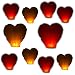 Glo-Lantern Valentine Heart Shaped 10-Pack Sky Lanterns