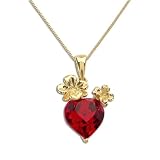 Poppy August Birthday Flower Pendant