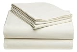 Pike Street 410-Thread-Count Egyptian Cotton Sateen Queen Sheet Set, Ivory