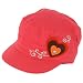 Kids 3-7 years Hearts Cotton Summer Cadet Hat Cap Hot Pink