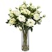 Giant Peony Silk Flower Arrangement in White