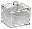 Danielle Square Acrylic Cotton Ball Holder, Single Tier