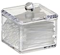 Danielle Square Acrylic Cotton Ball Holder, Single Tier