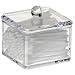 Danielle Square Acrylic Cotton Ball Holder, Single Tier