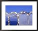 Arches and Sheets of Transparent Gauze Along the Malecon Boardwalk, Puerto Vallarta, Mexico Places Framed Art Poster Print by Nancy & Steve Ross, 22x18