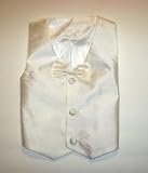 Boy's Ivory vest/bow tie