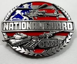 National Guard Enamel Pewter Buckle