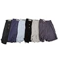 Mens Comfortable Lycra Stretch Button Fly Boxer Shorts (Pack of 6)