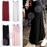Gypsy Long Jersey Stretch Maxi Full Length tube 2 ways wear Skirt / Dress 10-14 red grey black pink