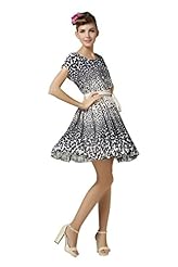 Asymmetric General Print Elasticized   Waistline Prom Dress 