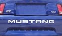 1999-04 FORD MUSTANG REAR BUMPER VINYL INSERTS Decals Letters - 37 Colors to choose from (Color :: Black)