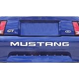 1999-04 FORD MUSTANG REAR BUMPER VINYL INSERTS Decals Letters - 37 Colors to choose from (Color :: Silver)