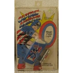  Marvel Comics Captain America Magic Flash Light-manufactured in 1975