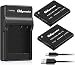OAproda 2 Pack NB-11L 11LH Battery and Rapid USB Charger for Canon Cameras