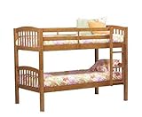 Twin Size Convertible Bunk Bed in Honey Finish