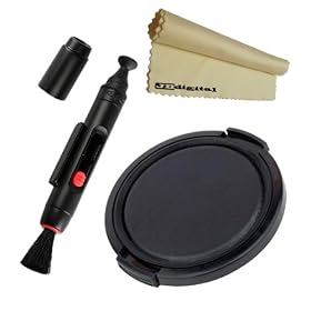 58mm Lens Cap for Canon Rebel XT XS XTi T1i XSi + Lens Pen Cleaning + JB Yellow Microfiber Cleaning Cloth JB