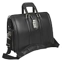 McKleinUSA Morgan 83345 V Series 17-Inch Litigator Full Grain Oil Tanned Leather Laptop Brief (Black)
