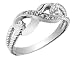 Infinity Diamond Promise Ring in 10K White Gold