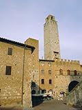IMAGE OF Palazzo Vecchio Del Podesta, Piazza Del Duomo, San Gimignano, Tuscany, Italy Stretched Canvas Poster Print by Fraser Hall, 9x12