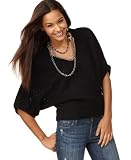 American Rag Sweater, Chunky V-Neck Classic Black M