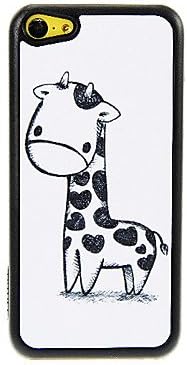 Black-and-white Giraffe Pattern Shimmering PC Hard Case for iPhone 5C