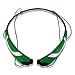 Bluetooth Headset Headphones Rymemo Metallic-feeling Soft Polishing Wireless Music Earphones Stereo Earbuds Sports/running Magnetic Neckband Style for Cellphone, Silver-green