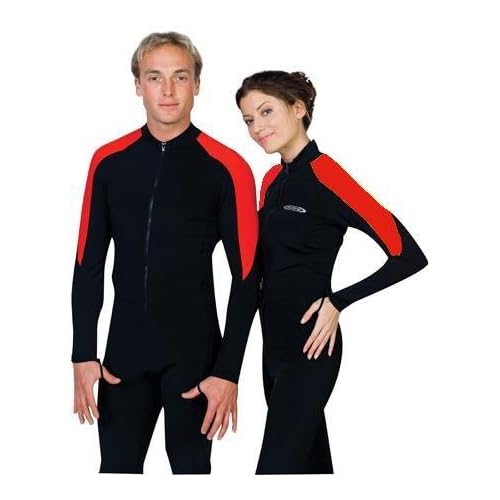 New Tilos Lycra Full Skin Suit for Scuba Diving & Snorkeling (Red/Black