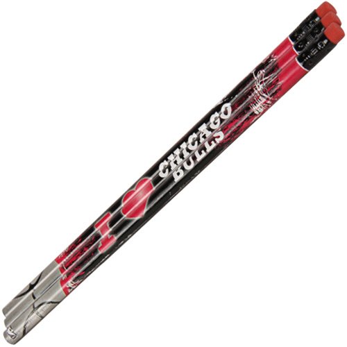 NBA Chicago Bulls 3-Pack Team Logo Pencil Set - Pink