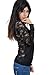 Emma's Mode Sheer Floral Lace back Long Sleeve Top for Mother's Day