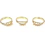 3 Gold Plated Finger Ring Jewelry Findings Charm Part