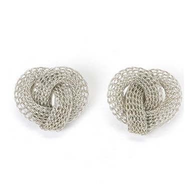Clip Silver Knot Earrings by Sarah Cavender