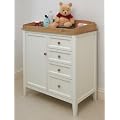 White Painted Baby Changing Chest Teddington Nursery Furniture Changer Unit With Drawers and Storage Cupboard Baby