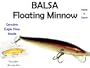 Freshwater Wood Fishing Lure Floating Minnow 2 3/4"