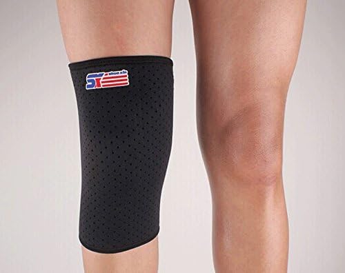 Sports Knee Support Wrap Brace Patella Protector Pad Sleeve Basketball Black SX Large