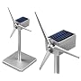 Mini Solar Wind Turbine Model - Silver ABS