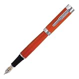 Conklin Herringbone Fountain Pen, Sun Rise Orange (CK71108)