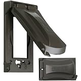 Bell MX1050Z Weatherproof Single Outlet Cover Outdoor Receptacle Protector, Bronze, Vertical Flat