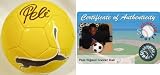Pele Autographed Yellow Puma Soccer Ball