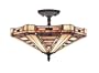 Landmark 932-CB American Art 3-Light Semi-Flush Mount, 8-Inch, Classic Bronze