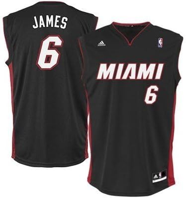 LeBron James MIAMI Heat #6 NBA Adidas Revolution 30 Youth Jersey Black