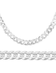 14k Solid White Gold Cuban Curb Link Bracelet 8.1mm 8.5