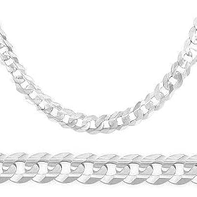 14k Solid White Gold Cuban Curb Link Bracelet 7.1mm 8.5 by
