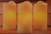 Set of 3 Flameless Scented Wax Candles (Vanilla) - 6" by 3" with Built in Timer, Wave Top