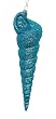 10" Under the Sea Sparkling Long Blue Spiral Seashell Christmas Ornament