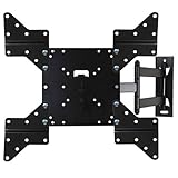 VideoSecu LCD LED Plasma TV Wall Mount Bracket with Full Motion Swing Out Tilt and Swivel Articulating Arm Fitting VESA 400X400 400x200 300X300 200X200 200X100 (23" - 47" Flat Panel Display) with Removable Mount Adaptor WO2