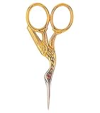 Ruby Swarovski Crystal Scissor 3-1/2-Gold Handle