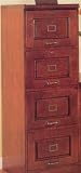 Cherry Finish 4-Drawer Legal & Letter Size Vertical File Cabinet with Lock