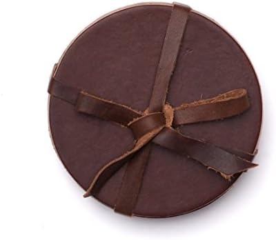 Jean Shop Leather Drink Coasters Mahogany Brown