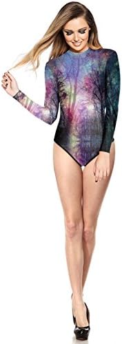 POPOJUJI Womens Long Sleeve Sky Sunscreen Diving Suit Bikini Swimwear Accessory Swimwear Size M
