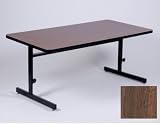 High Pressure Top Adjustable Height Computer Station 21 to 29 Inch - Walnut